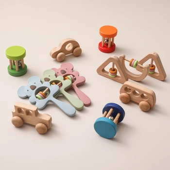 1 Комплект Развивающих деревянных игрушек Монтессори, Погремушка, Сенсорное Математическое обучение, раннее интеллектуальное обучение, детская музыкальная игрушка