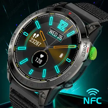 2023 Новые Умные часы для мужчин NFC Bluetooth Вызов Спорт на открытом воздухе Смарт-часы Мониторинг сердечного ритма IP68 Водонепроницаемые Фитнес-часы