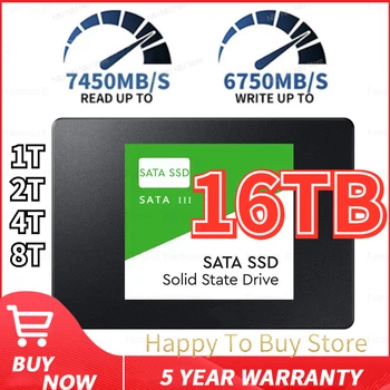 2023 Новый 8 ТБ Горячий Портативный 2,5 Дюймовый SSD Sata III 1 ТБ 2 ТБ 4 ТБ 8 ТБ 500 ГБ 512 ГБ 120 ГБ SSD-накопитель Жесткий Диск для Ноутбука Микрокомпьютер