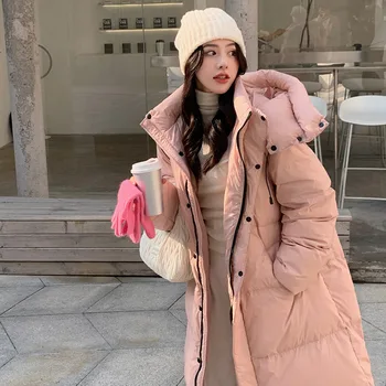 2023, новинка зимы, модная свободная женская куртка с капюшоном, утолщенная куртка для хлеба, теплое пальто