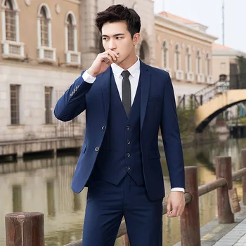 3361-R-корейская версия модного студенческого мужского костюма с круглым вырезом и короткими рукавами на заказ