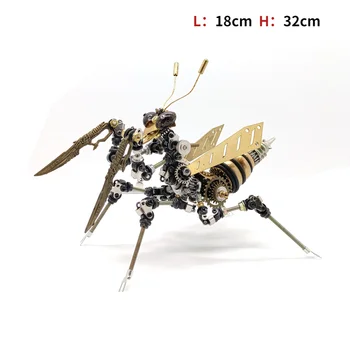 3D металлическая модель-головоломка с насекомыми, Механический комплект для сборки Mantis, Пазлы с животными, игрушки для детей, подарки для взрослых, модельные наборы Унисекс
