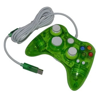 5 шт. Прозрачный цветной Проводной геймпад, джойстик С подсветкой Для консоли Xbox 360, Джойстик