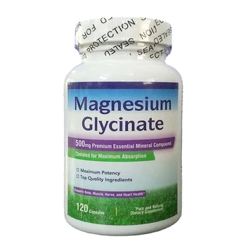 60 Таблеток магния, капсула глицина, укрепляющая мышечный нерв, натуральная пищевая добавка без капсул, здоровое питание