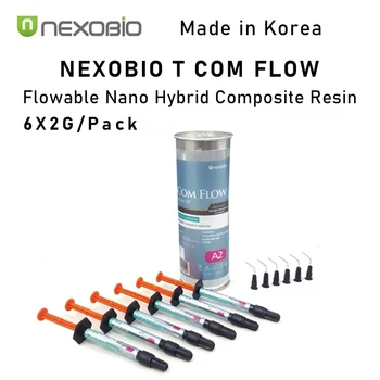 6шт Стоматологический Текучий Композитный Корейский Шприц Nexobio A2 A3 Flow Resin Light Cure Fluid Nano Пломбировочный Материал Стоматологические Изделия