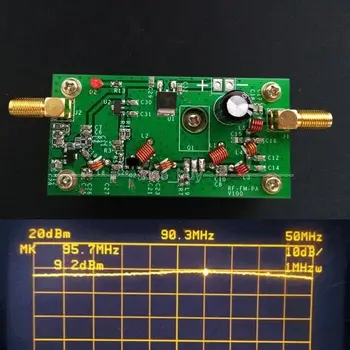 7 Вт 65 М-110 МГц FM-радиопередатчик Усилитель мощности Частота 1 МВт dc 12 В для отслеживания источника тест анализатора спектра