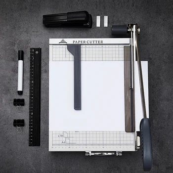 839 Металлический Резак для бумаги формата А4/А3, дизайн защитной ленты, нож из нержавеющей стали, портативный резак для бумаги с мелкими весами