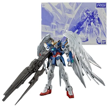 Bandai Gundam Model Kit Аниме Фигурка RG 1/144 Wing Gundam Zero EW Drei Zwerg Титановая Ганпла Фигурка Игрушки для Детей