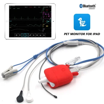 Bluetooth Ветеринарный пульсоксиметр Vet SPO2, монитор частоты пульса, ЭКГ для IOS App