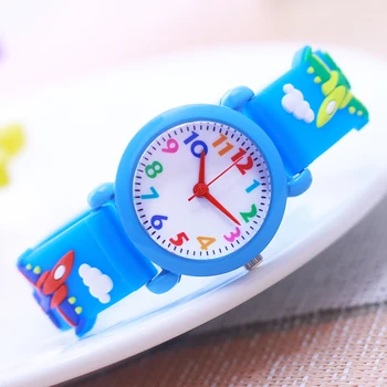 Chaoyada, классные наручные часы с 3D самолетом для мальчиков и девочек, подарки на День рождения Для маленьких студентов, Водонепроницаемые электрические часы
