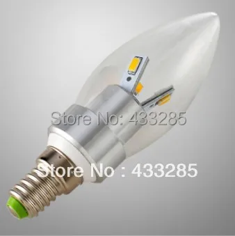 E14 Светодиодная свеча-лампочка светильник светильник серебристый 360 градусов света Светодиодный прожектор AC85-265V Светодиодная свеча-лампабесплатная доставка