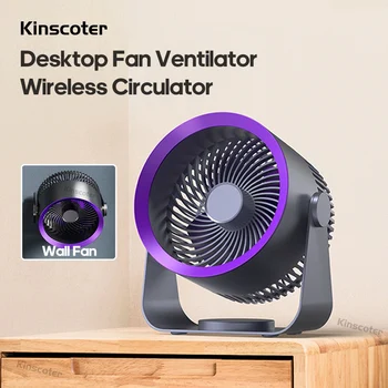 KINSCOTER Многофункциональный электрический вентилятор-Циркулятор Беспроводной Портативный Домашний Бесшумный вентилятор Настольный Настенный Потолочный вентилятор-охладитель воздуха
