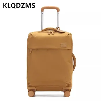 KLQDZMS 24-дюймовый чемодан, Женская сверхлегкая тележка, Нейлоновая посадочная коробка с защитой от царапин, Универсальный багаж на колесиках