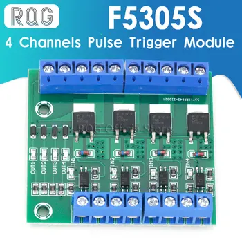 MOS FET F5305S 4 Канала Импульсный Триггерный переключатель Контроллер PWM Устойчивый Вход для Двигателя Светодиодный 4-полосный 4-канальный 4-полосный Электронный модуль Diy