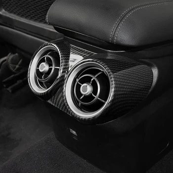 QHCP ABS, задняя крышка вентиляционного отверстия для кондиционера, планки на приборной панели, Боковые наклейки на вентиляционное отверстие из углеродного волокна для Alfa Romeo Giulia