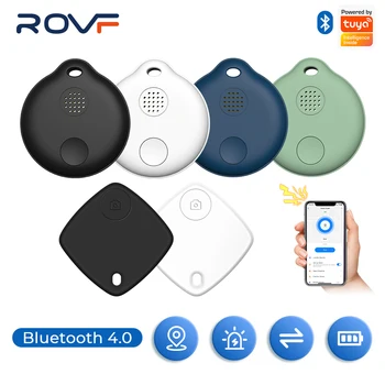 ROVF Tuya Bluetooth Key Finder Беспроводной смарт-трекер Защита от потери сигнала тревоги, Детская сумка, кошелек, приложение, запись 80 ДБ, защита от потери метки