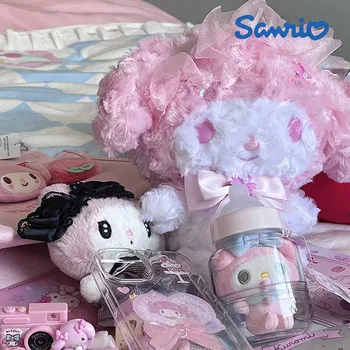 Sanrio Hello Kitty Сакура Плюшевые игрушки Куклы Kuromi My Melody Kawaii Аниме Сердце Девушки Милый Плюшевый Рюкзак Кулон