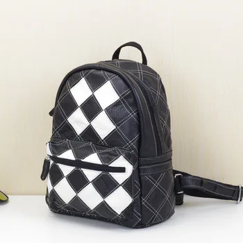 XZAN 2023 Кожаный женский дорожный повседневный рюкзак m2, модный женский рюкзак для студенток колледжа, красочный лоскутный геометрический