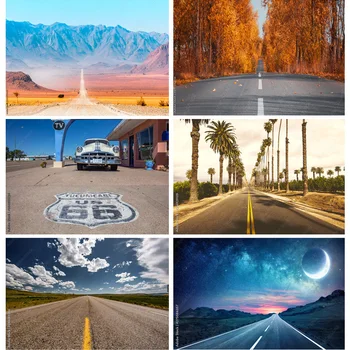 ZHISUXI Highway Природные пейзажи, Фоны для фотосъемки, Путешествия, Пейзаж, Фотофоны, Студийный реквизит 211228 GLL-06