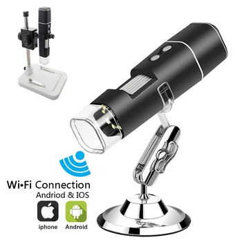 Беспроводной USB Цифровой Микроскоп Ручной 1000-кратный WiFi Эндоскоп С увеличением, Совместимый С iPhone, iPad, Android, Mac, Windows