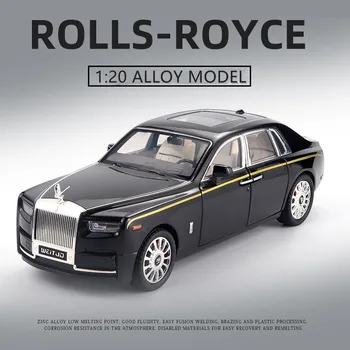Большой Размер 1: 20 Rolls-Royce Phantom Сплав Модели автомобиля, Изготовленные под давлением, и Игрушечные Транспортные средства, Металлическая Модель Игрушечного автомобиля, Имитация Звука и Света, Подарок для детей