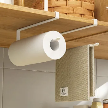 Домашняя Кухня Под шкафчиком, Держатель для рулонной бумаги в ванной, Подвесная вешалка для полотенец, Организация хранения в кухне и ванной из нержавеющей стали
