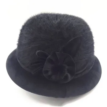 Женская шерстяная шапка 2020 г., Шерстяная шапочка-бини, зимние вязаные шапки с цветочным рисунком, женские модные теплые женские шапочки-капоты