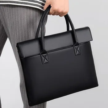 Кожаный деловой портфель, двухслойный Мужской органайзер для документов, женский органайзер для сумки, многослойный портфель для ноутбука Marfino