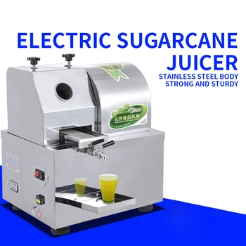 Коммерческая соковыжималка для сахарного тростника YF-T80 автоматическая настольная электрическая соковыжималка для сахарного тростника из нержавеющей стали 0.35 кВт