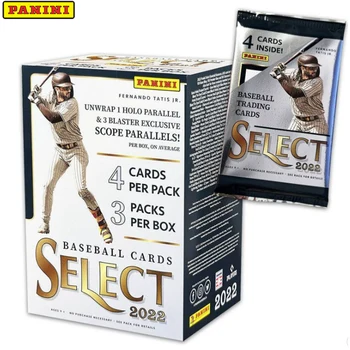 Коробка бейсбольных бластеров Panini Select Mlb 2022 4 упаковки в коробке Всего 12 торговых карточек В коробке Коллекционная карточка