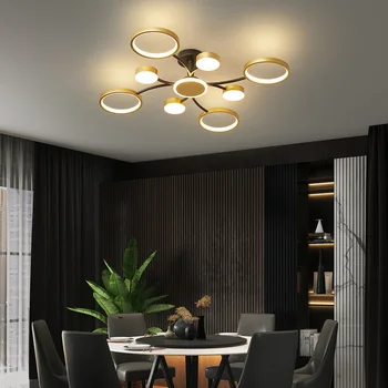 Лампа для столовой в скандинавском стиле, Современный Декор, Люстра, Простая атмосфера, Роскошный Потолочный светильник