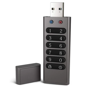 Лучшие предложения Защищенный USB-накопитель, 64 ГБ Зашифрованный USB-накопитель Аппаратный Пароль Memory Stick С клавиатурой U Disk Flash