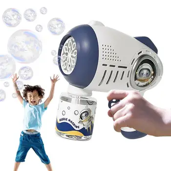 Машина для Мыльных Пузырей Ручной Электрический Аппарат Для Мыльных Пузырей с 8 Отверстиями Автоматическая Космическая Тематика Астронавт Машина Для Мыльных Пузырей Игрушки Подарки для детей