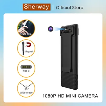Мини-камера Sherway B21 1080P HD, Портативный цифровой Видеомагнитофон, Камера для тела, Регистратор ночного видения, Миниатюрная видеокамера на магните