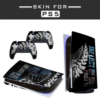 Наклейка на обложку The Last of Us PS5 Standard Disc Edition для консоли PlayStation 5 и 2 контроллеров Наклейка на обложку PS5