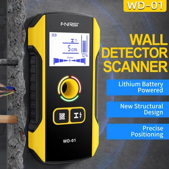 Настенный сканер металлоискателя WD-01 с новым отверстием для позиционирования проводов кабеля переменного тока под напряжением Металлическая Деревянная шпилька Найти