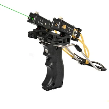 Новая Складная Высокоточная Рогатка с лазерным прицелом, Охотничий лук, Высококачественная Катапульта на запястье с резинкой для мощной стрельбы на открытом воздухе
