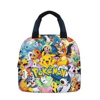 Новый Покемон Пикачу от Bandai, Мультяшная сумка-тоут, сумка для льда, Детская сумка для ланча, Изоляционная сумка для пикника на открытом воздухе