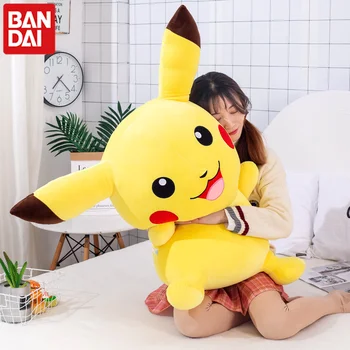 Подушка Pokemon Kawaii Pikachu Супер Мягкая Плюшевая игрушка Большого Размера, Спящая Кукла, Подушка Для Спящей Девочки, Подарок На День Рождения, игрушка Для детей