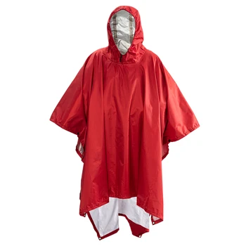 Портативный Многофункциональный дождевик 3 в 1, Водонепроницаемое пончо от дождя, Легкое Многоразовое Походное пальто с капюшоном, куртка для походного лагеря