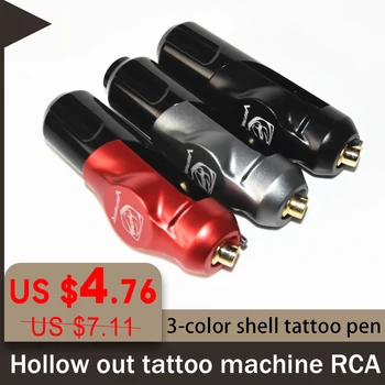 Профессиональная Ручка для тату-машинки, 3-цветная ручка для татуировки в виде ракушки, машина для перманентного макияжа, Двойная пружинная конструкция, интерфейс RCA, набор для татуировки
