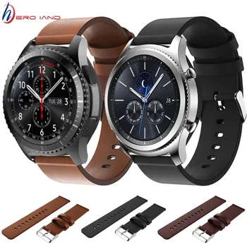 Ремешок из натуральной кожи для Samsung Gear S3 Frontier/Classic Смарт-часы Сменный браслет Ремешок Ремешок для часов Galaxy Watch 46 мм