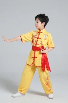 Традиционная китайская Одежда УНИСЕКС, Форма для кунг-фу Ушу, Сценическое представление Шаолиньских боевых искусств, Костюмы для Танцев с Драконами Для девочек и Мальчиков
