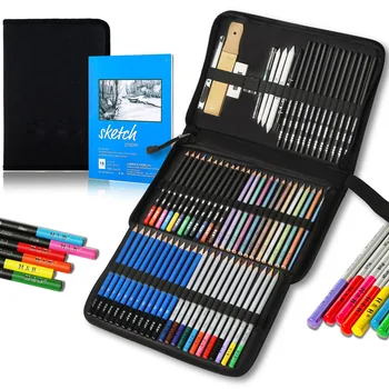 Цветной карандаш, набор цветных ручек, Водорастворимый цветной грифель, Профессиональная художественная кисть, картография, ручная роспись, цветной карандаш