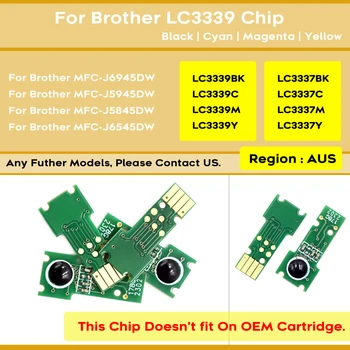 Чип чернильного картриджа LC3337 LC3339, Совместимый с чипом для принтера Brother MFC-J5845DW MFC-J5945DW MFC-J6545DW MFC-J6945DW