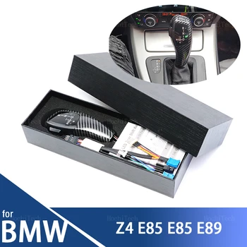 для BMW Z4 E89 E85 E86 2001-2016 Светодиодная Ручка Переключения Передач Ручка Рычага Автоматического Переключения Передач Из Углеродного Волокна Черный Серебристый